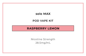 solo MAX 14000 Pod Vape Kit - Raspberry Lemon