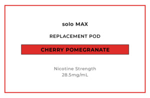 Pre Filled Replacement Pods: solo MAX 14000 Replacement Pod - Cherry Pomegranate