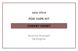 Solo Ultra Pod Vape: solo Ultra Pod Vape Kit - Cherry Sweet