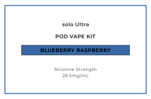 Solo Ultra Pod Vape: solo Ultra Pod Vape Kit - Blueberry Raspberry