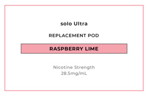 Solo Ultra Pod Vape: solo Ultra Replacement Pod - Raspberry Lime