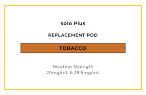 Solo Plus: solo Plus Replacement Pod - Tobacco