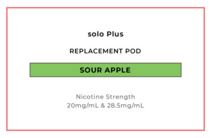 solo Plus Replacement Pod - Sour Apple