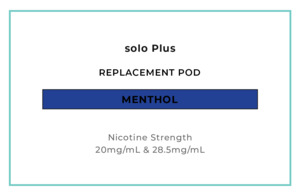 solo Plus Replacement Pod - Menthol