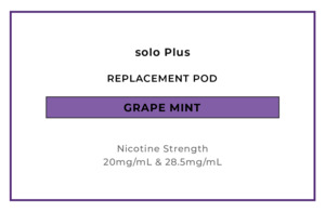 solo Plus Replacement Pod - Grape Mint
