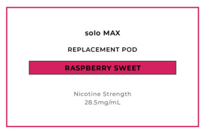 Solo Max 14000 Pre Filled Replacement Pods: solo MAX 14000 Replacement Pod - Raspberry Sweet