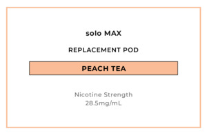 Solo Max 14000 Pre Filled Replacement Pods: solo MAX 14000 Replacement Pod - Peach Tea
