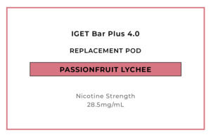 Iget Bar Plus 4 0: IGET Bar Plus 4.0 Replacement Pod - Passionfruit Lychee