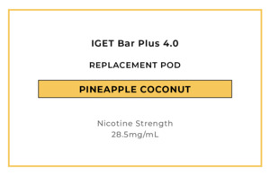Iget Bar Plus 4 0: IGET Bar Plus 4.0 Replacement Pod - Pineapple Coconut