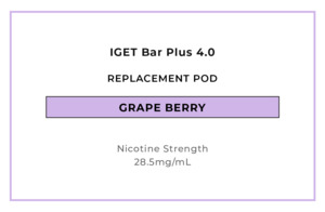 IGET Bar Plus 4.0 Replacement Pod - Grape Berry