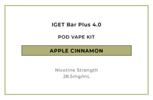 IGET Bar Plus 4.0 Pod Vape Kit - Apple Cinnamon