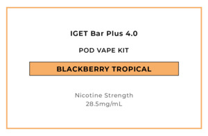 IGET Bar Plus 4.0 Pod Vape Kit - Blackberry Tropical
