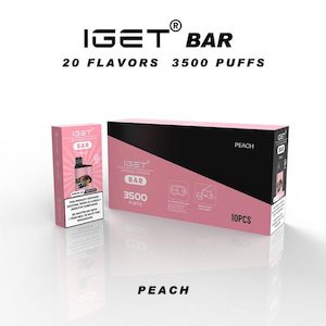 Iget Bar 3500 Disposable Vape: IGET Bar 3500 Peach