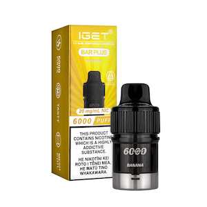 Iget Bar Plus 6000 Puff Kit: IGET Bar Plus Banana Pod
