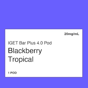 Iget Bar Plus 6000 Puff Kit: IGET Bar Plus 4.0 Blackberry Tropical