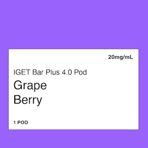 IGET Bar Plus 4.0 Grape Berry