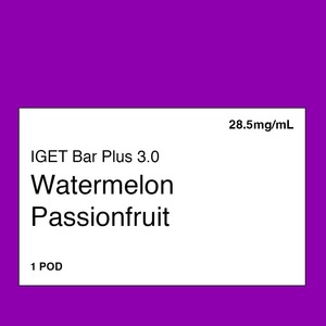 Iget Vape Nz: IGET Bar Plus 3.0 Pod – Watermelon Passionfruit
