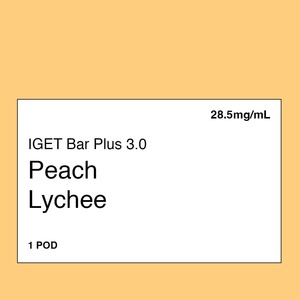 Iget Vape Nz: IGET Bar Plus 3.0 Pod – Peach Lychee