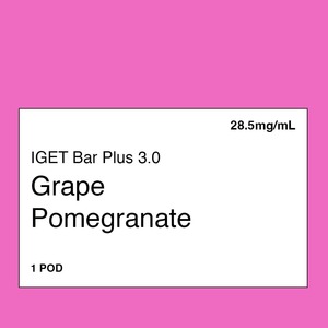 IGET Bar Plus 3.0 Pod – Grape Pomegranate