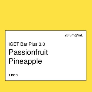 Iget Vape Nz: IGET Bar Plus 3.0 Pod – Passionfruit Pineapple