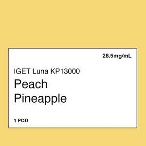 Iget Vape Nz: IGET LUNA KP 13000 Pod – Peach Pineapple