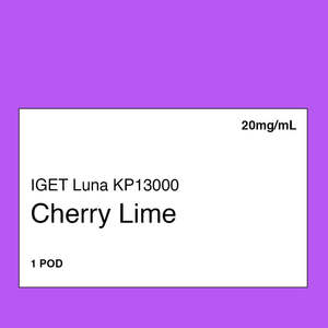 Iget Vape Nz: IGET LUNA KP 13000 Pod – Cherry Lime