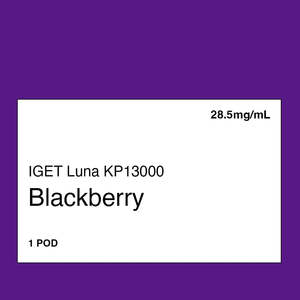 Iget Vape Nz: IGET LUNA KP 13000 Pod – Blackberry