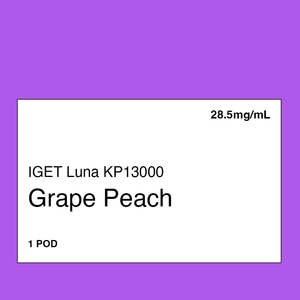 Iget Vape Nz: IGET LUNA KP 13000 Pod – Grape Peach