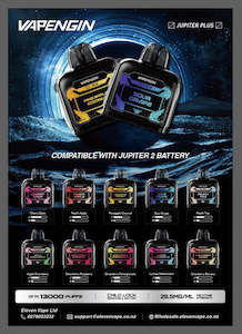 Prefilled e liquid Pod: Jupiter 2 Plus 13000 Puffs - Strawberry Watermelon