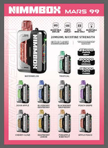 NEW!NIMMBOX MARS 99 Raspberry Lemon 25000 PUFFS