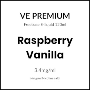 VE Premium - Raspberry Vanilla 120ml/6mg
