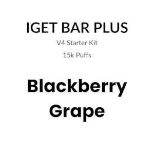 Vaporizer Kits: IGET Bar Plus Kit 4.0-Blackberry Grape
