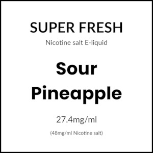 Fruity Nicotine Salts: Super Fresh Salts - Sour Pineapple 48mg/30ml