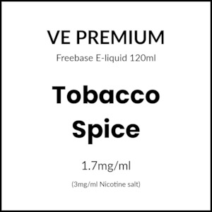 Tobacco: VE Premium - Tobacco Spice 120ml/3mg