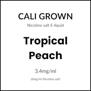 Cali Grown: Cali Grown Subohm Salts - Tropical Peach 60ml/6mg