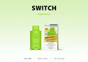 Switch Replacement Pod - 5000 Puffs - Sour Apple