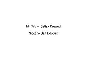 Mr Wicky: Mr. Wicky Salts - Brewed