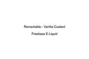 Remarkable - Vanilla Custard