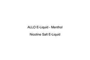 ALLO E-Liquid - Menthol