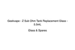 Geekvape - Z Sub Ohm Tank Replacement Glass - 5.5mL