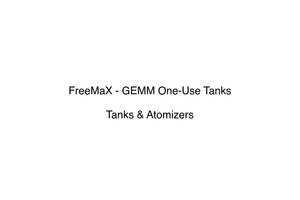 All Tanks Rdas: FreeMaX - GEMM One-Use Tanks