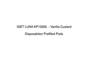 Iget Pods Disposable Vape: IGET LUNA KP13000  - Vanilla Custard