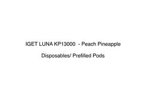 Iget Pods Disposable Vape: IGET LUNA KP13000  - Peach Pineapple