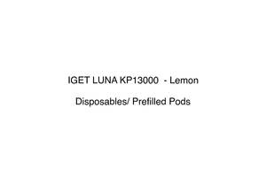 Iget Pods Disposable Vape: IGET LUNA KP13000  - Lemon