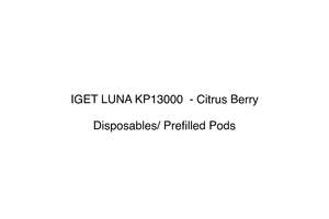 Iget Pods Disposable Vape: IGET LUNA KP13000  - Citrus Berry