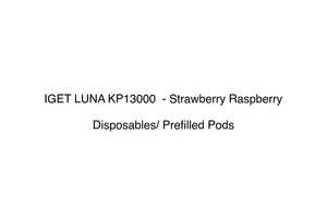 Iget Pods Disposable Vape: IGET LUNA KP13000  - Strawberry Raspberry