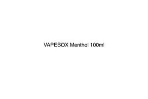 Menthol Disposable Vape And E Liquid Nz: VAPEBOX Menthol 100ml