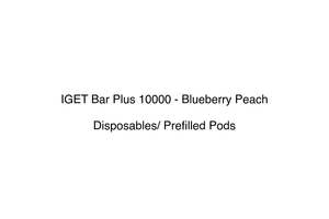 Iget Bar Plus 10000 Disposable Vape: IGET Bar Plus 10000 - Blueberry Peach