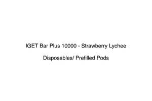 Iget Bar Plus 10000 Disposable Vape: IGET Bar Plus 10000 - Strawberry Lychee