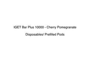 Iget Bar Plus 10000 Disposable Vape: IGET Bar Plus 10000 - Cherry Pomegranate